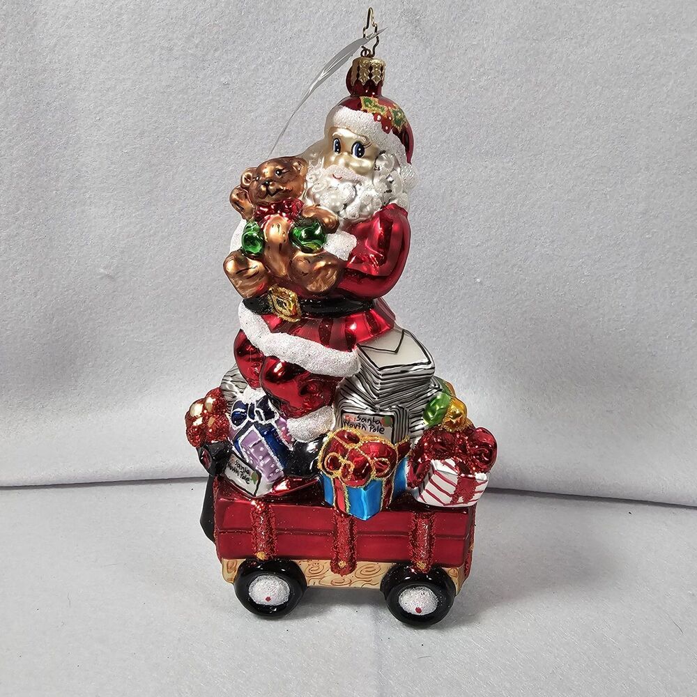 RARE VTG CHRISTOPHER RADKO "WELL STOCKED WAGON" Blown Glass Ornament  No Box